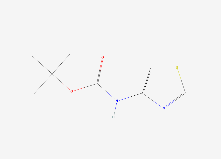 Two-dimensional chemical structure of tert-butyl N-(1,3-thiazol-4-yl)carbamate