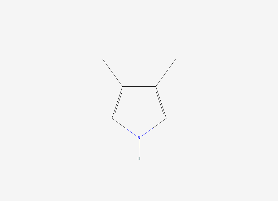 Two-dimensional chemical structure of 3,4-Dimethylpyrrole