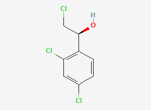 Two-dimensional chemical structure of (1S)-2-chloro-1-(2,4-dichlorophenyl)ethan-1-ol