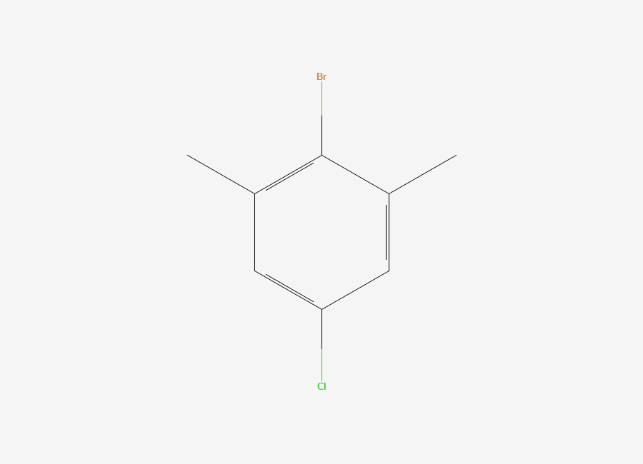 Two-dimensional chemical structure of 2-Bromo-5-chloro-1,3-dimethylbenzene