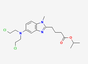 Two-dimensional chemical structure of Bendamustine Impurity BEN2A / Bendamustine Isopropyl Ester, CAS 1313020-25-5
