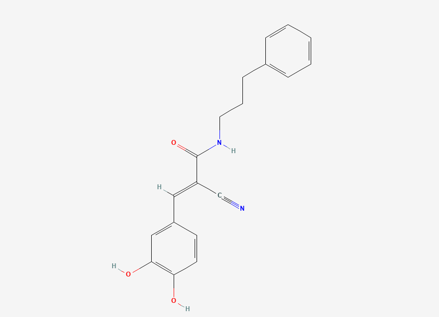 Two-dimensional chemical structure of Tyrphostin AG 555