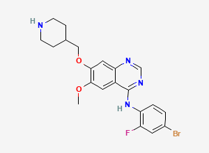 Two-dimensional chemical structure of N-Desmethyl Vandetanib, CAS 338992-12-4