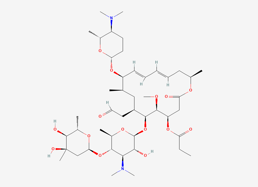 Two-dimensional chemical structure of Spiramycin III, CAS 24916-52-7