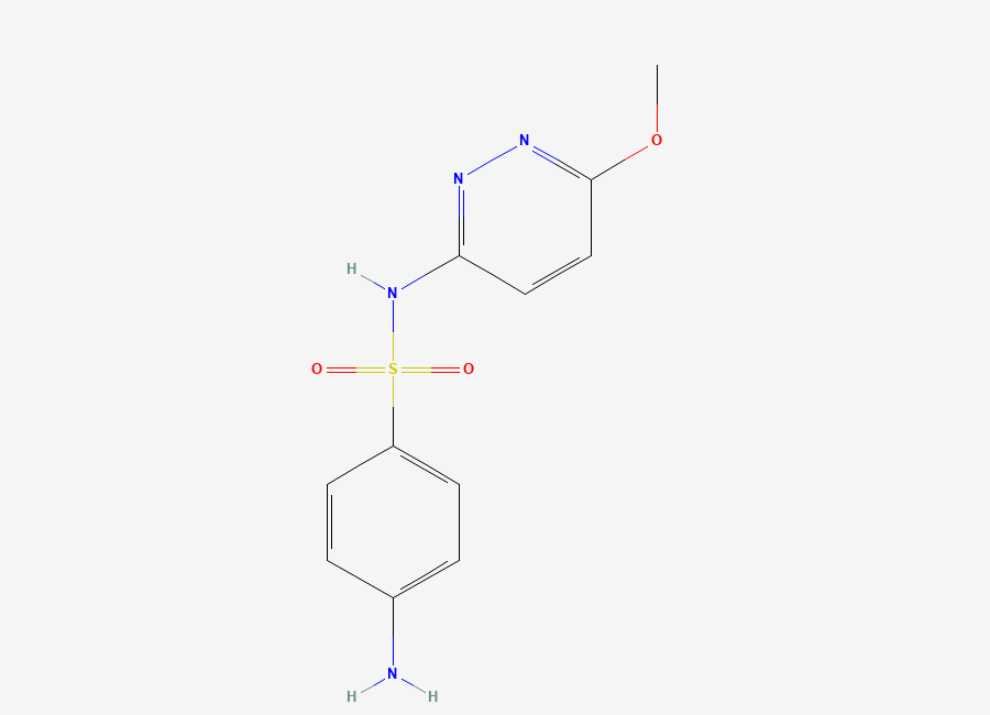 Two-dimensional chemical structure of Sulfamethoxypyridazine, CAS 80-35-3