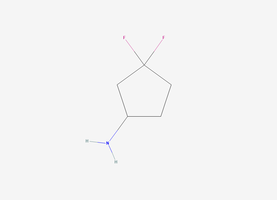 Two-dimensional chemical structure of 3,3-Difluorocyclopentanamine