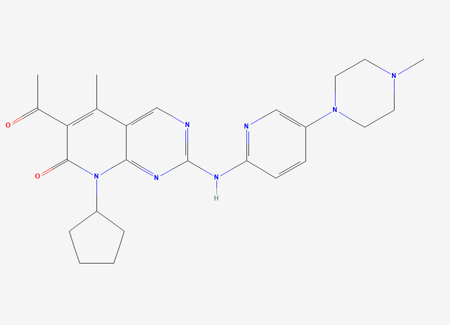 Two-dimensional chemical structure of N-Methyl Palbociclib, CAS 571189-51-0