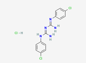 Two-dimensional chemical structure of Proguanil Hydrochloride EP Impurity C/ Proguanil Related Compound C (HCl Salt), CAS 13590-98-2
