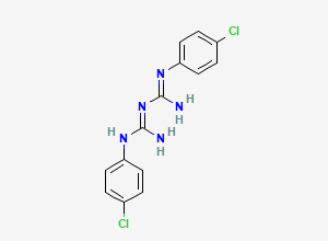 Two-dimensional chemical structure of Proguanil Hydrochloride EP Impurity C/ Proguanil Related Compound C (Free Base), CAS 13590-88-0