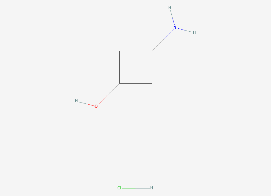 Two-dimensional chemical structure of 3-Aminocyclobutan-1-ol hydrochloride