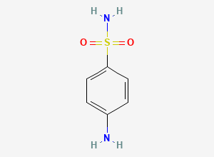 Two-dimensional chemical structure of Sulfamethoxazole EP Impurity E, CAS 63-74-1