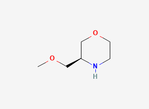 Two-dimensional chemical structure of (S)-3-(Methoxymethyl)morpholine