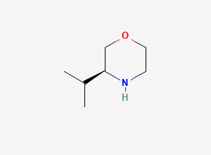 Two-dimensional chemical structure of (S)-3-isopropylmorpholine