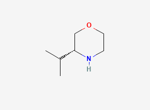 Two-dimensional chemical structure of (R)-3-isopropylmorpholine