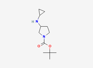 Two-dimensional chemical structure of tert-Butyl 3-(cyclopropylamino)pyrrolidine-1-carboxylate