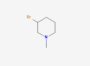 Two-dimensional chemical structure of 3-Bromo-1-methylpiperidine