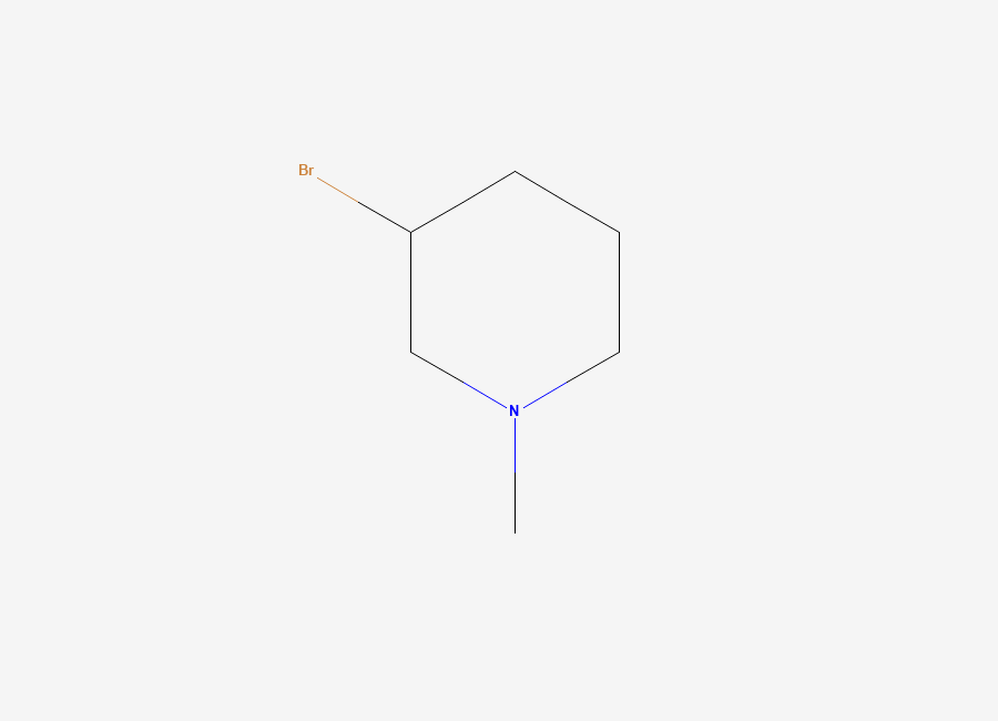 Two-dimensional chemical structure of 3-Bromo-1-methylpiperidine