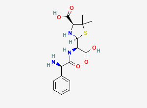 Two-dimensional chemical structure of Ampicilloic acid, thiazolidine 2S epimer-