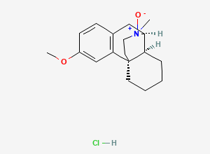 Two-dimensional chemical structure of Dextromethorphan N-Oxide Hydrochloride, CAS 1177419-85-0