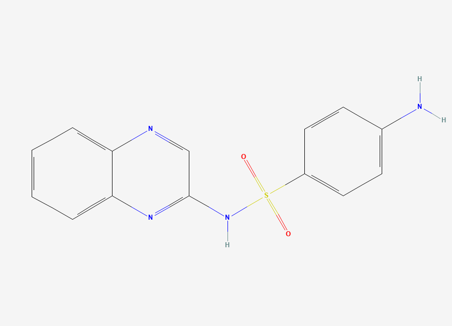 Two-dimensional chemical structure of Sulfaquinoxaline