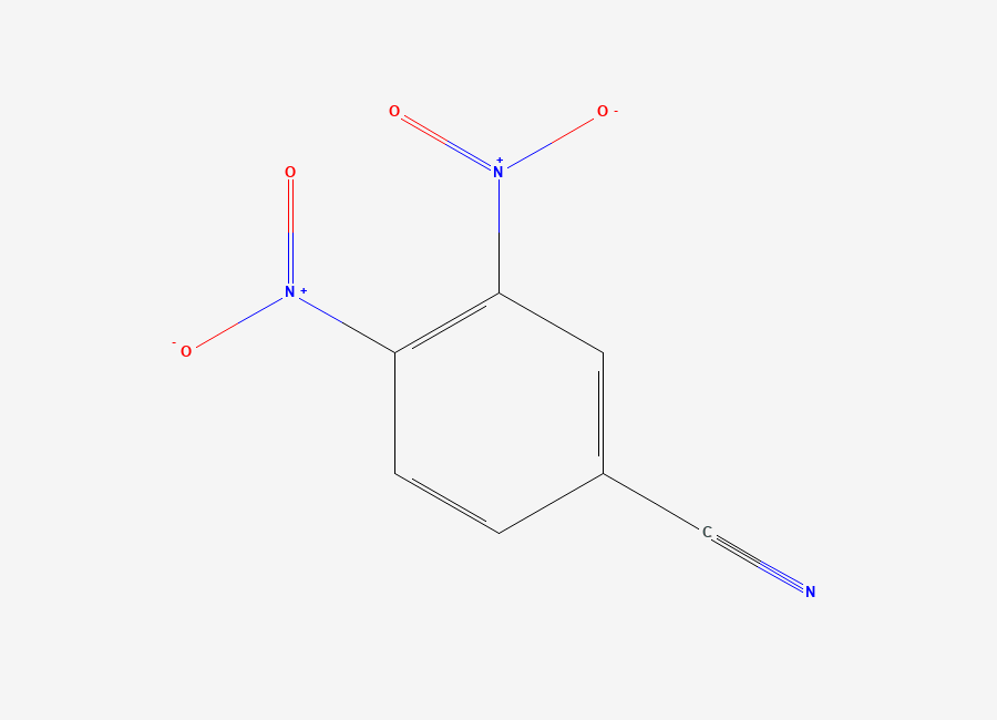 Two-dimensional chemical structure of 3,4-Dinitrobenzonitrile