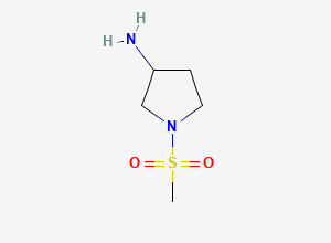 Two-dimensional chemical structure of 3-Amino-1-methanesulfonylpyrrolidine