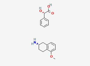 Two-dimensional chemical structure of (S)-2-Amino-5-methoxytetralin (S)-Mandelate, CAS 439133-67-2