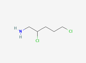 Two-dimensional chemical structure of 2,5-Dichloropentylamine
