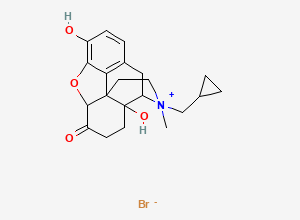 Two-dimensional chemical structure of 17S-Naltrexone Methobromide, CAS 916045-21-1