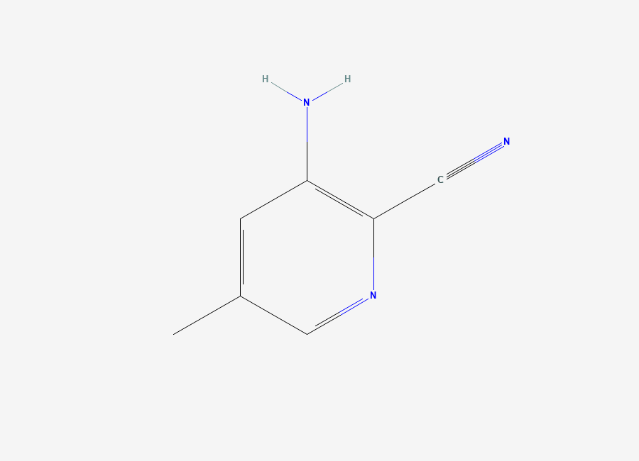 Two-dimensional chemical structure of 3-Amino-5-methylpyridine-2-carbonitrile