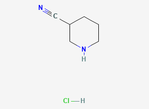 Two-dimensional chemical structure of Piperidine-3-carbonitrile hydrochloride