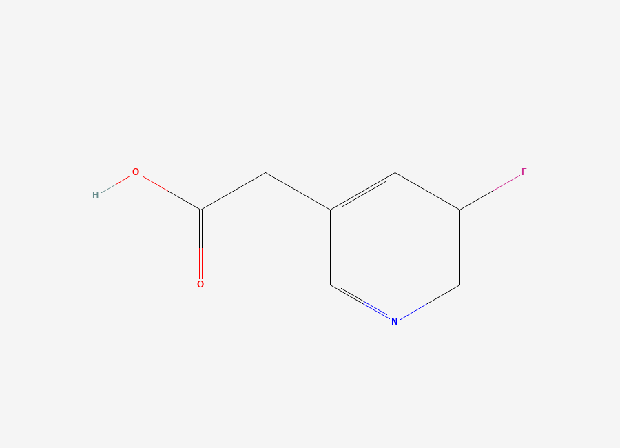 Two-dimensional chemical structure of 2-(5-Fluoropyridin-3-yl)acetic acid