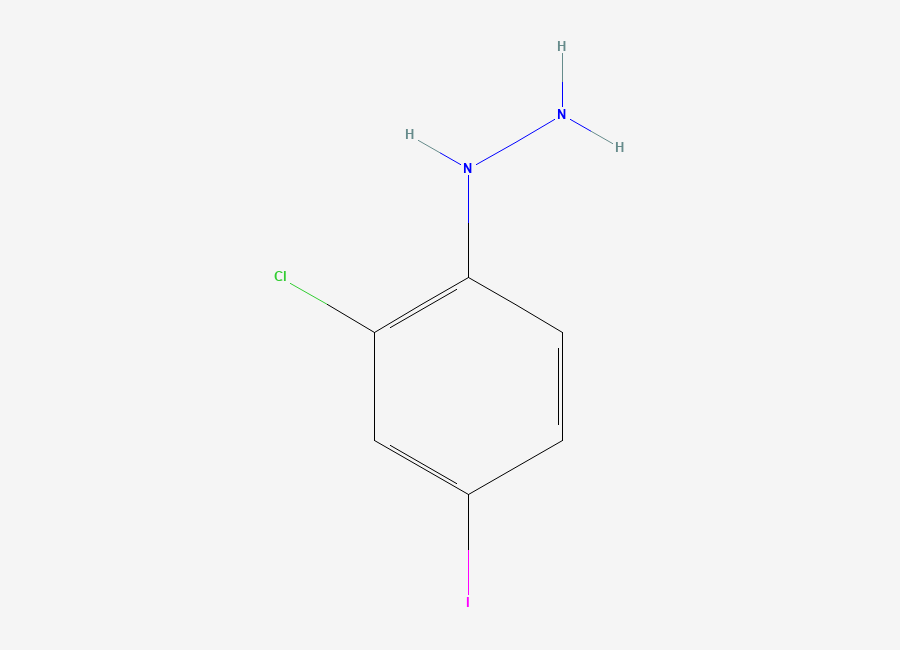 Two-dimensional chemical structure of (2-Chloro-4-iodophenyl)hydrazine
