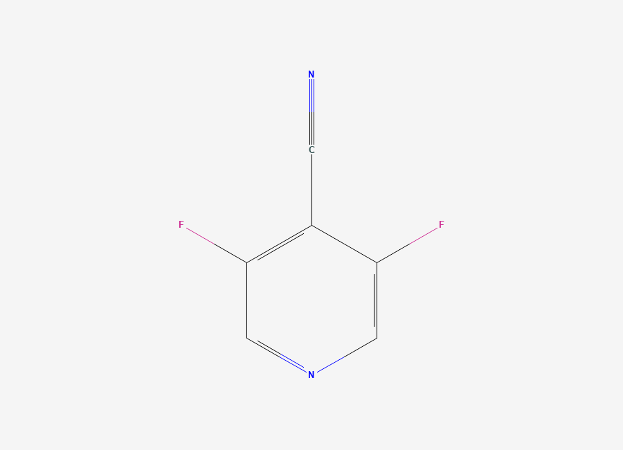 Two-dimensional chemical structure of 3,5-Difluoropyridine-4-carbonitrile