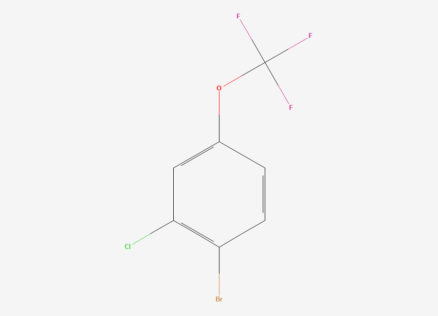 Two-dimensional chemical structure of 1-Bromo-2-chloro-4-(trifluoromethoxy)benzene