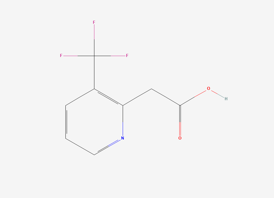 Two-dimensional chemical structure of 2-(3-(Trifluoromethyl)pyridin-2-yl)acetic acid