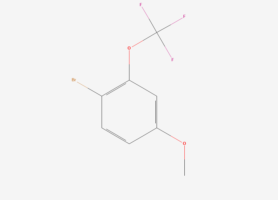 Two-dimensional chemical structure of 1-Bromo-4-methoxy-2-(trifluoromethoxy)benzene