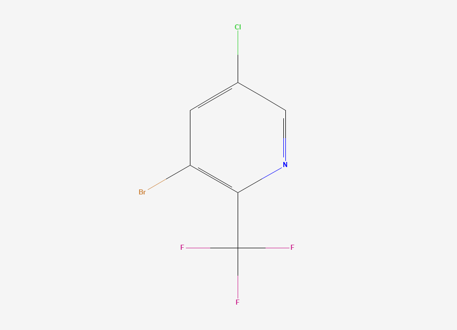Two-dimensional chemical structure of 3-Bromo-5-chloro-2-(trifluoromethyl)pyridine