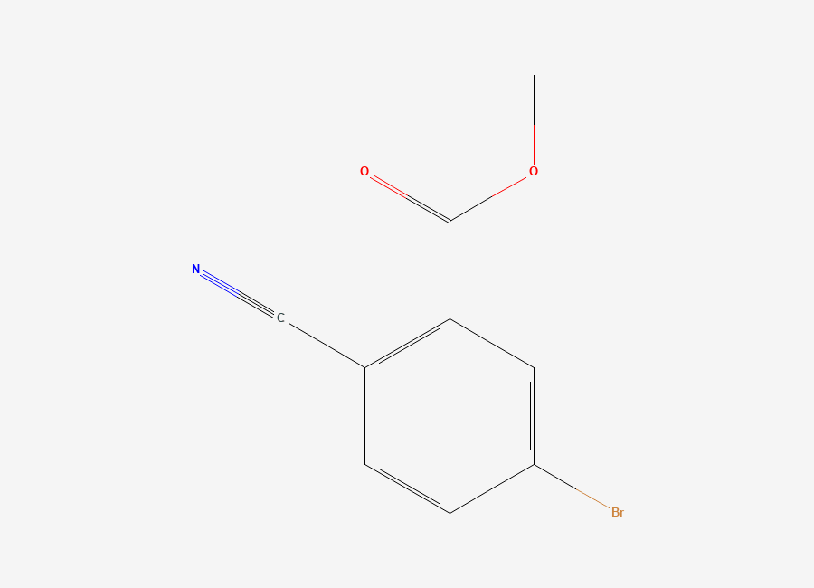 Two-dimensional chemical structure of Methyl 5-bromo-2-cyanobenzoate