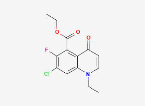 Two-dimensional chemical structure of Pefloxacin EP Impurity G / Pefloxacin N-ethyl Ester, CAS 70458-94-5