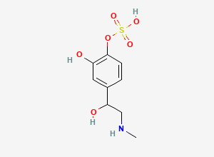 Two-dimensional chemical structure of DL-Epinephrine Sulfate/ Epinephrine 4-O-Sulfate Ester, CAS 21093-18-5