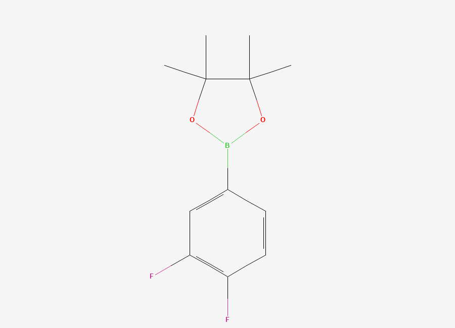 Two-dimensional chemical structure of 2-(3,4-Difluorophenyl)-4,4,5,5-tetramethyl-1,3,2-dioxaborolane
