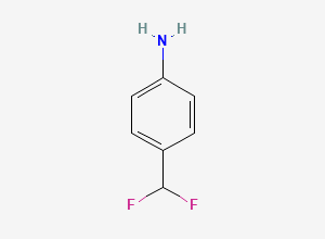 Two-dimensional chemical structure of Teriflunomide 4-(Difluoromethyl)Aniline, CAS 49658-26-6