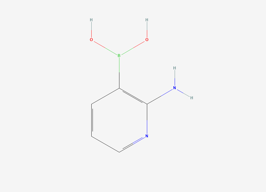 Two-dimensional chemical structure of (2-Aminopyridin-3-yl)boronic acid