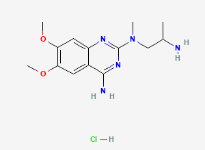 Two-dimensional chemical structure of 2-N-(2-aminopropyl)-6,7-dimethoxy-2-N-methylquinazoline-2,4-diamine;hydrochloride