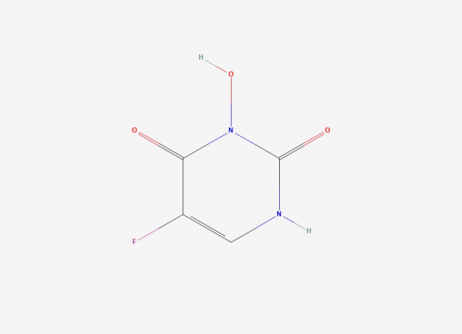 Two-dimensional chemical structure of 5-fluoro-3-hydroxy-1H-pyrimidine-2,4-dione