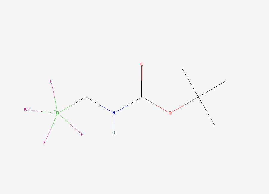 Two-dimensional chemical structure of Potassium (aminomethyl)trifluoroborate, N-BOC protected