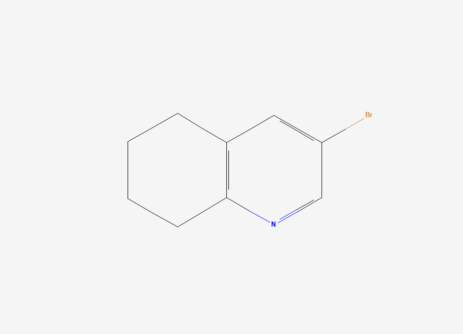 Two-dimensional chemical structure of 3-Bromo-5,6,7,8-tetrahydroquinoline