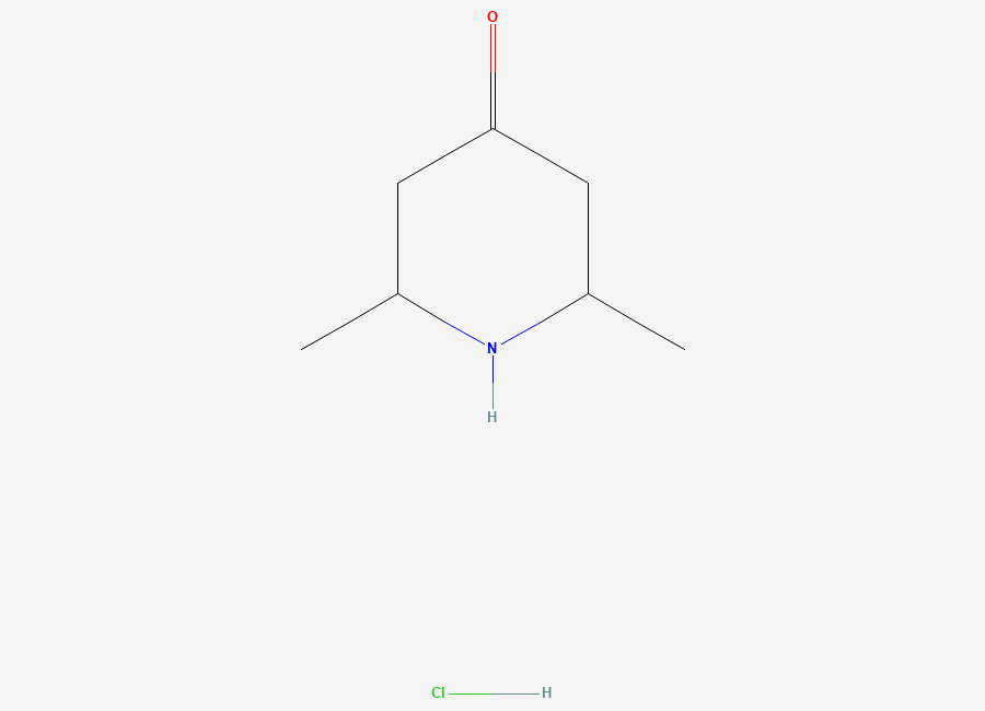 Two-dimensional chemical structure of 2,6-Dimethylpiperidin-4-one hydrochloride
