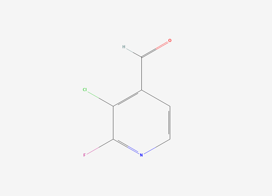 Two-dimensional chemical structure of 3-Chloro-2-fluoroisonicotinaldehyde